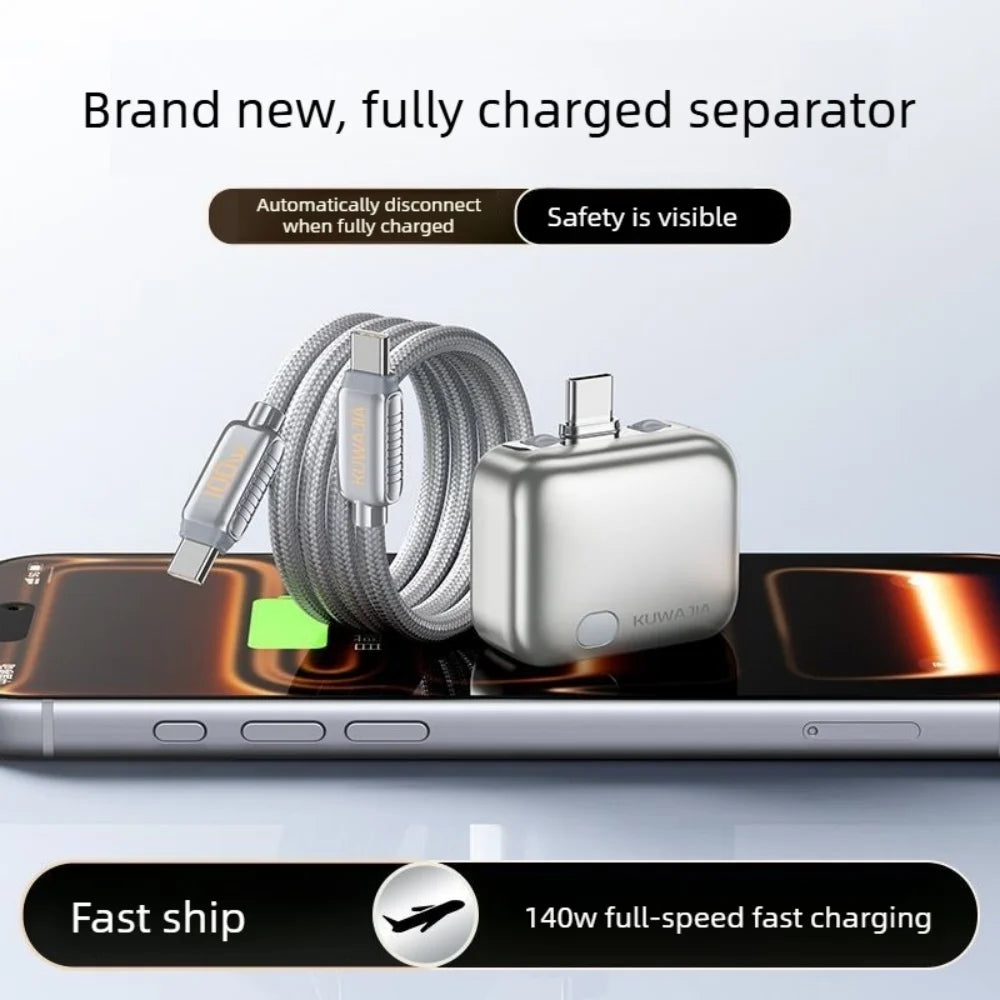 Intelligence Full Charge Auto-Disconnect Charging Adapter 140W Fast Charge Safety Separator Automatically for Type-C Charge