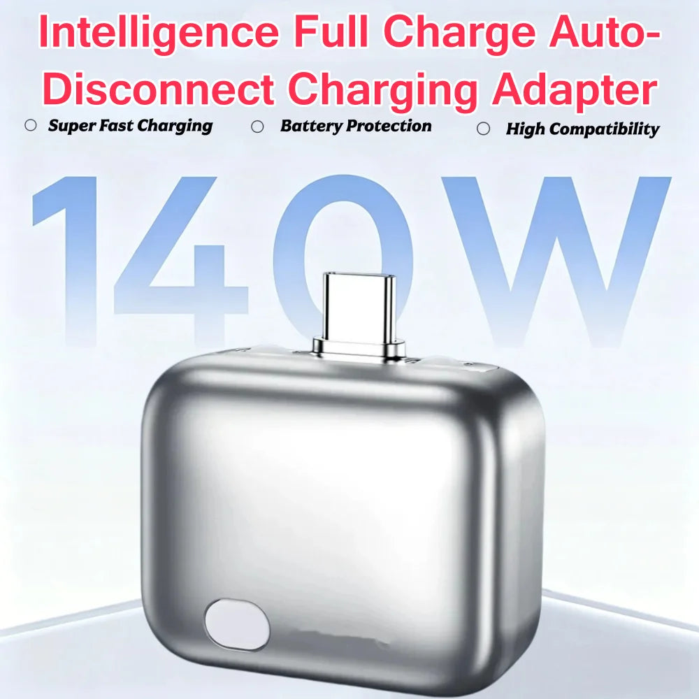 Intelligence Full Charge Auto-Disconnect Charging Adapter 140W Fast Charge Safety Separator Automatically for Type-C Charge